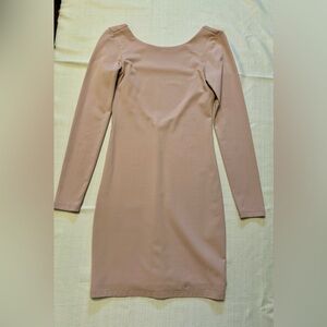 Babaton Light Pink  Long Sleeve Dress (Backless)